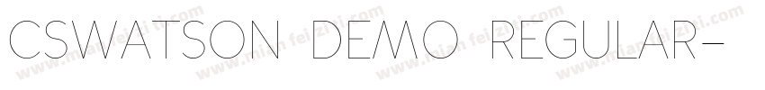 cswatson demo regular字体转换